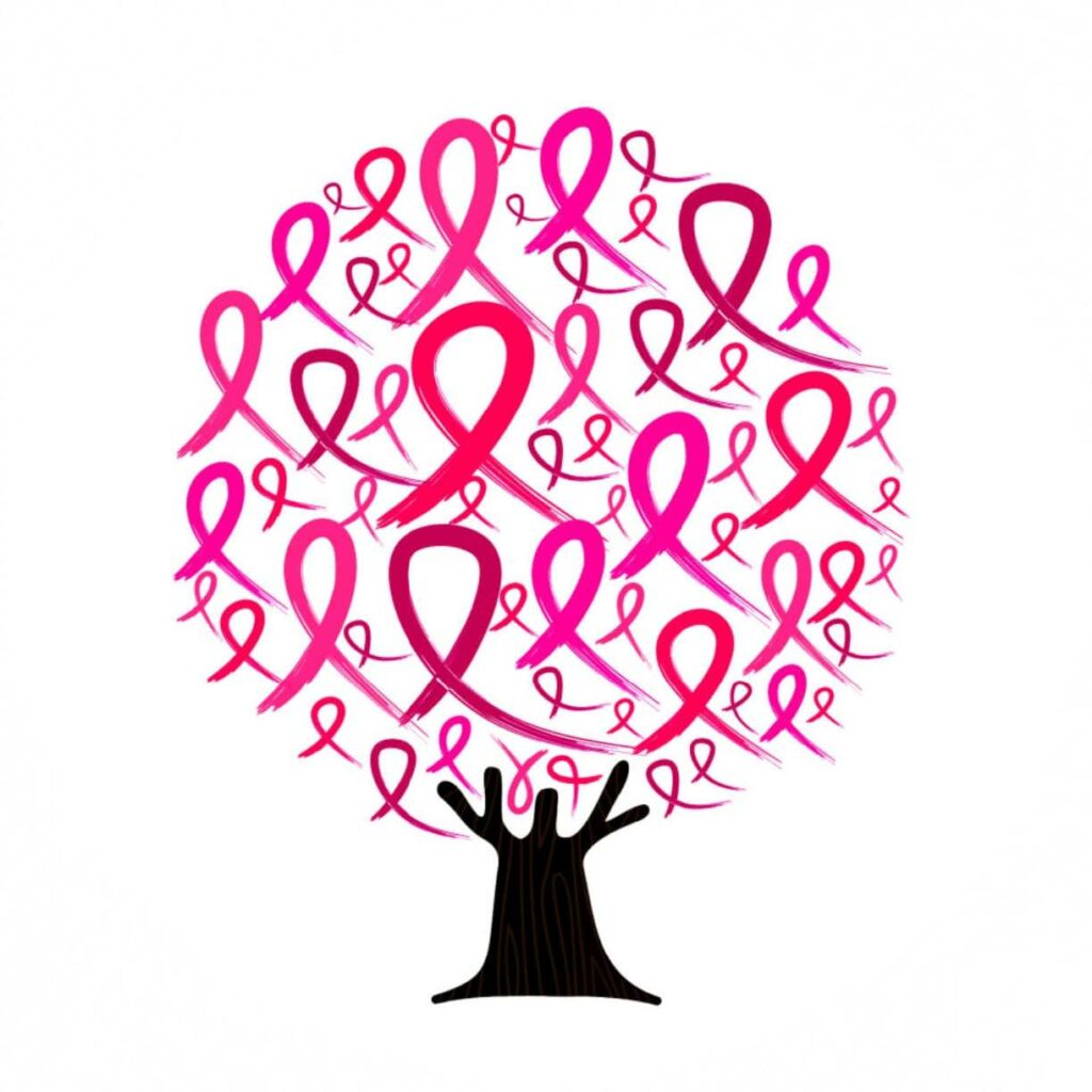 breast cancer ribbon tree